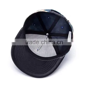 Custom 5 Panel Blank Snapback With Leather Brim thumbnail-4