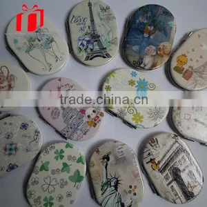 Cheap Souvenir Promotional Pu Compact Mirror thumbnail-5
