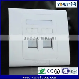 Single /double Ports Wall Mount RJ45 Keystone Jack Faceplates thumbnail-1