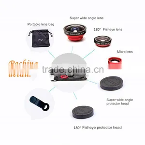 Universal Clip Detachable 3 in 1 Fish Eye Lens Wide Angle Macro Optical Lens Cell Phone Camera Lens thumbnail-6