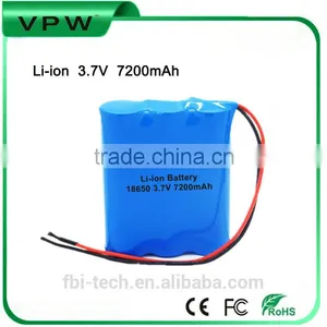 7200mah 3.7V Rechargeable Li-ion Battery With CE FCC MSDS ROHS Certification thumbnail-2