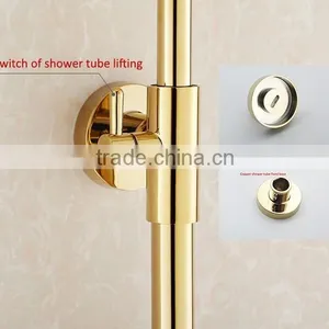 Luxury High Quality Brass Gold Finishing Bathroom Rain Shower Set thumbnail-4