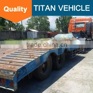 Used Low Bed Trailer , Second-hand Low Bed Truck Trailer Excavator Trailer thumbnail-1