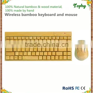 2.4GHz Wireless Bamboo Keyboard and Mouse Waterproof Keyboard+ Wireless Mouse thumbnail-2