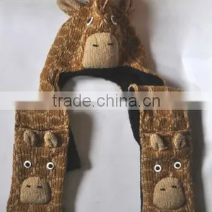 Woolen Cap With Scarf thumbnail-2