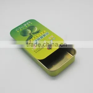 Fashion Wholesale Slide Cover Tin Box Sliding Cover Lid Mint Candy Metal Slide Tin thumbnail-1