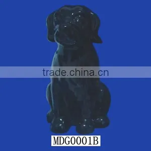 Hand Made Porcelain Dog Figurine Black Lab thumbnail-1