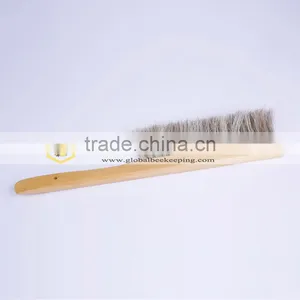 Wood Handle Double Three Row Bristles Horsehair Bee Brush thumbnail-2