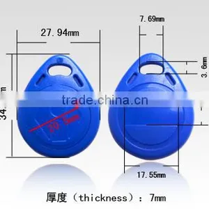 ABS 125khz Rfid Keytag 13.56mhz Rfid Keyfob Tag for Hotel Door Access Control Systems thumbnail-1