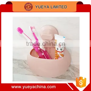 Wall Suction Soap Cups Toothbrush Toothpaste Holder Home Bathroom Organizer thumbnail-1