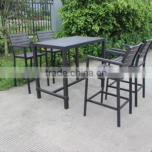 Bar Furntiure Plastic-wood High Table And Chair thumbnail-2
