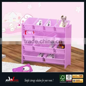 4 Tier E1 MDF With PP Plastic Bins Children Toy Storage thumbnail-1