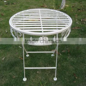 Folding Wrought Iron Kids Metal Chair thumbnail-2