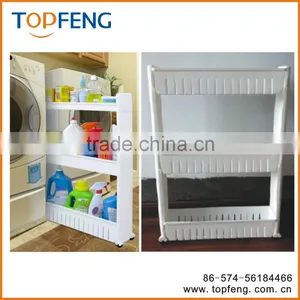 Plastic Storage Rack With Wheels/Slide Out Storage Tower thumbnail-3