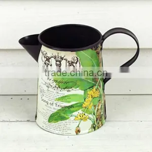 2015 New Design Garden Decoration Paper Decal Planter Water Can Wholesale thumbnail-1