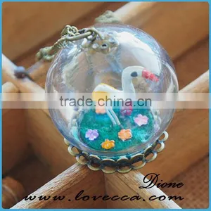 Fancy Landscape Miniature Model Flower Inside Glass Dome Miniature thumbnail-5