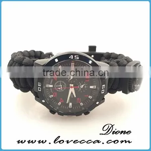 Survival Paracord Bracelet Watch 10-in-1 Rescue Kit thumbnail-2