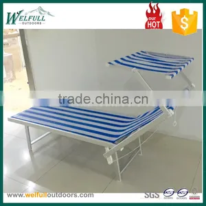 Canopy Folding Aluminium Sun Beach Bed thumbnail-3
