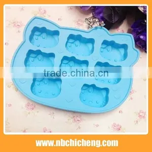 8-tray High Quality Cheaper Price Colorful Design Silicone Ice Cube Mould,Hello Kitty , Ice Cube Tray. thumbnail-1
