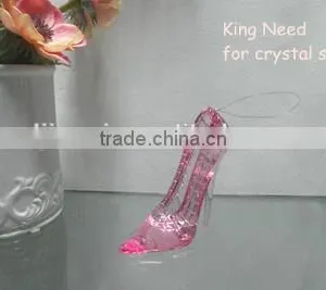 Acrylic Crystal Craft Wedding Heel Shoe Best Gift for Women thumbnail-1