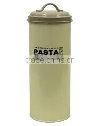 Powder Coated Cylinder Pasta Canister Spaghetti Canister Pasta Container thumbnail-1