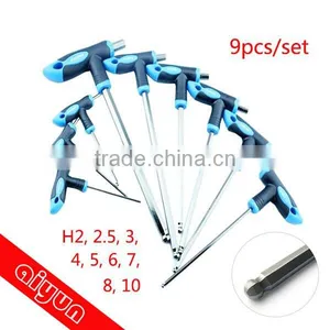 9pcs/set Ball Type Allen Hex Key Wrench Spanner Set Hexagon Wrench Set T Type thumbnail-1