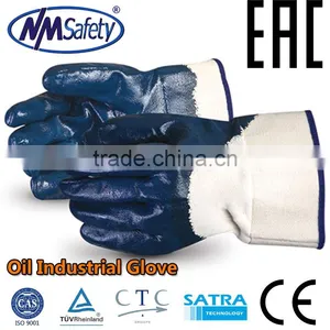NMSAFETY Half Coated Heavy Duty Industrial Nitrile Gloves Jersey Liner Safety Gloves thumbnail-1