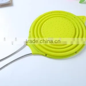 High Quality Silicone Foldable Colanders, Noodle Basket, Pasta Colander thumbnail-3