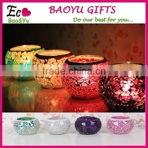 European Romantic Candlelight Candlestick Candlestick Glass Mosaic KTV Bar thumbnail-1