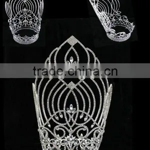 Hair Accessories 30cm Tall Large Size Rhinestone CCrystal Beauty Pageant Crowns&Tiaras thumbnail-2