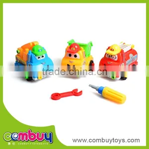 Good Selling Plastic Cartoon Car Mini Self-assembly Toys for Kids thumbnail-1