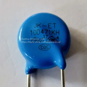 Varistor, Metal Oxide Varistor, MOV, 10D471K Disc. Ceramic Resistors thumbnail-1