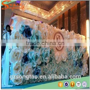 10SQM Fake Flower White Flower Artificial Flower Wall for Wedding Decoration thumbnail-6