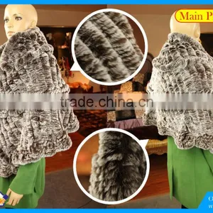 High Quality Knitted Rex-Rabbit Shawl thumbnail-4