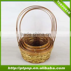 Cheap Natural Chinese Antique Storage Bamboo Basket thumbnail-1