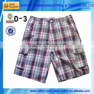 BZ-1025B Yarn-dyed Mens Check Shorts In Apparel thumbnail-1