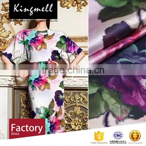 Customized Flower Digital Print Silk Fabric Woven Fabric thumbnail-1