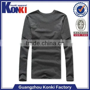 High Quality Long Sleeve Mens Cotton Lycra t Shirts thumbnail-1