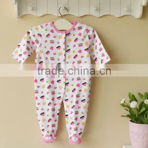 100% Cotton Baby Clothing ,baby Romper ,baby Romper With Feet . thumbnail-1