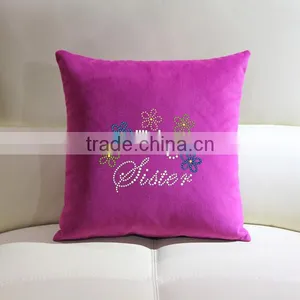High Quanlity Heat Transfer Rhinestone Pillow Case thumbnail-2