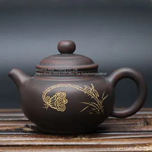 Small Teapot Antique Pot Nixing Pottery Pure Handmade 100ml Teapot Fang Gu Pot thumbnail-1