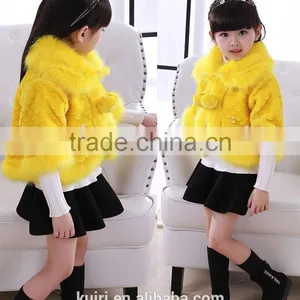 Fashion Faux Fur Cloak Coat Girls Children Cardigans Hairy Overcoat Cape Luxury Short Sleeve Top Jacket Kids Outerwear thumbnail-4