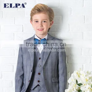 ELPA 2016 Boys Suit Clothing Baby Blue Plaid Boy Casual Suits for Wedding/Show thumbnail-5