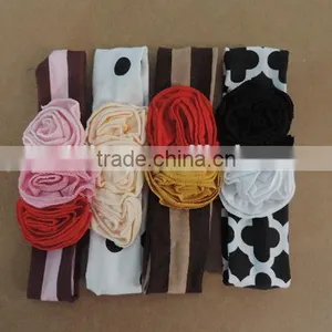 Baby Girl Elastic Fabric Headband Kids Braid Cross Dot Hairband Flower Knot Solid Craft Children Boutique Headband thumbnail-1