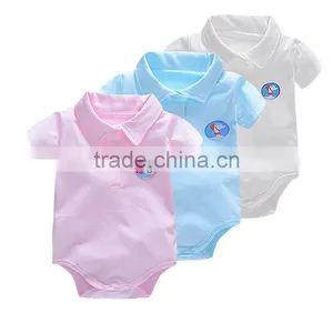 Factory Supply Plain Baby Body Suit 100% Cotton Baby Clothes Gown thumbnail-1