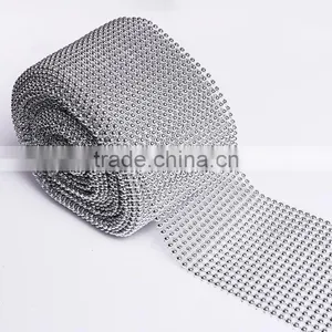 Diamond Rhinestone Ribbon 4.6INCHx10 YARDS-for Wedding Decorations/Party/Home Decor thumbnail-1