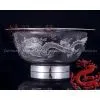 Silver Bowl - Large Bowl With a Dragon and a Phoenix thumbnail-2