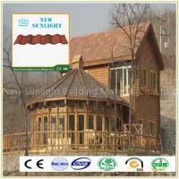 Roman Type Corrugated Color Stone Coated Steel Roofing Tiles Galvanized Steel Plate thumbnail-1