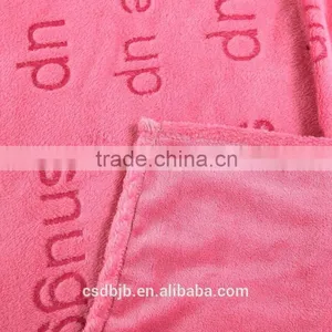 China Wholesale 100 Polyester Letter Printed Pink Sherpa Blanket Throw Blanket thumbnail-4