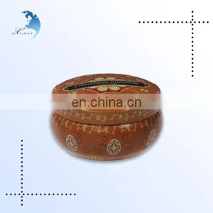 High Grade Customized Glossy Printed Round Shape Gift Metal Trinket Boxes thumbnail-1